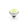 LED light bulb with a yellow gem-like design on a white background, branded 'QUDO'.