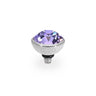 Qudo Bottone 10mm Silver Topper - Violet
