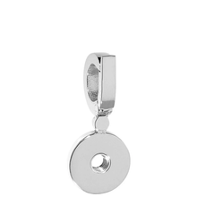 Silver pendant on a white background