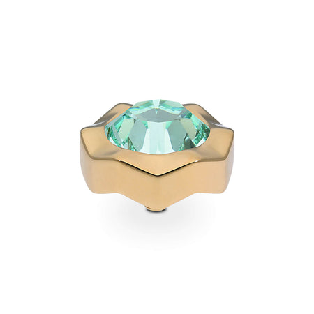 Qudo Nemoli 13mm Gold Topper - Chrysolite