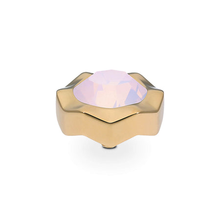 Qudo Nemoli 13mm Gold Topper - Rose Opal