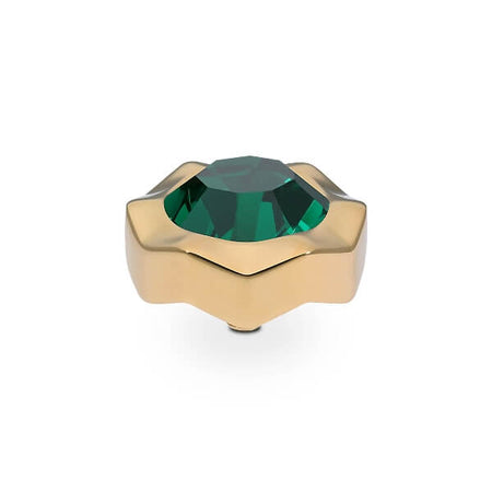 Qudo Nemoli 13mm Gold Topper - Emerald