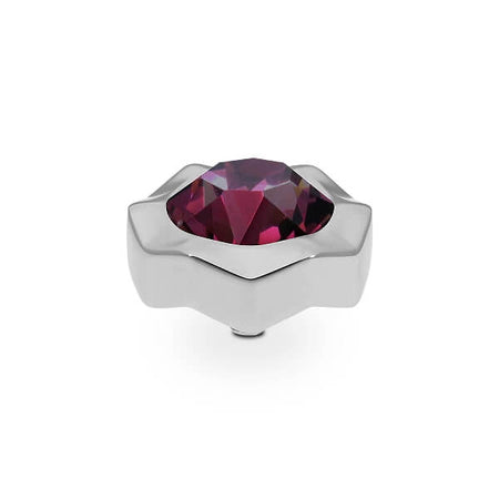 Qudo Nemoli 13mm Silver Topper - Amethyst