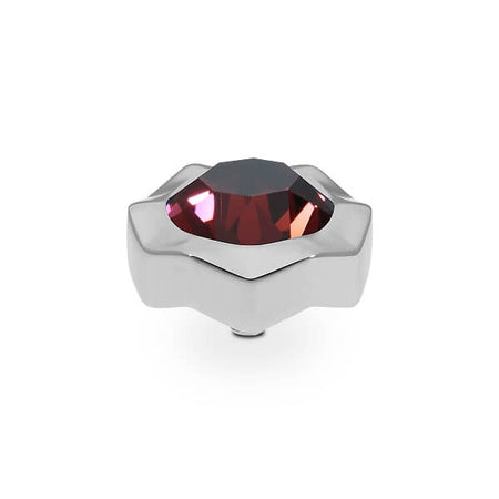 Qudo Nemoli 13mm Silver Topper - Burgundy