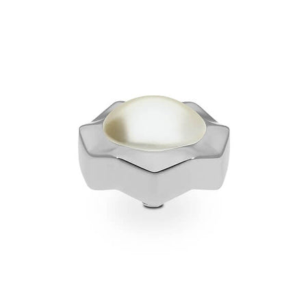 Qudo Nemoli 13mm Silver Topper - Cream Pearl