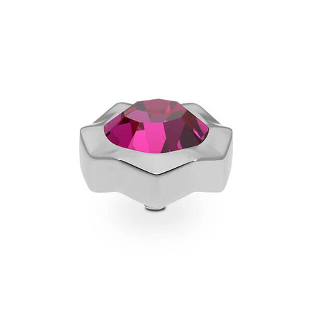 Qudo Nemoli 13mm Silver Topper - Fuchsia