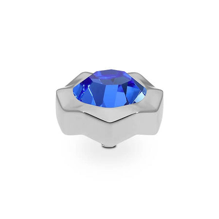 Qudo Nemoli 13mm Silver Topper - Sapphire