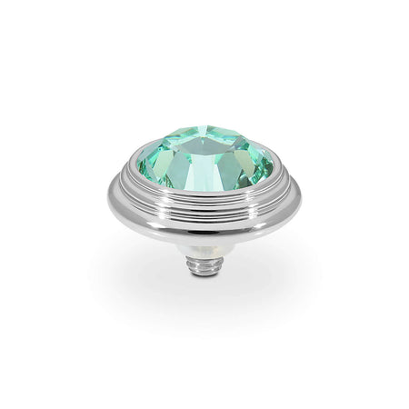 Qudo Oroli 13mm Silver Topper - Chrysolite