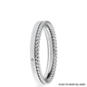 Silver ring with beaded design on a white background, featuring the brand 'Qudo'.