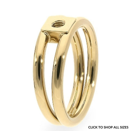 Qudo Roma Ring Band - Gold