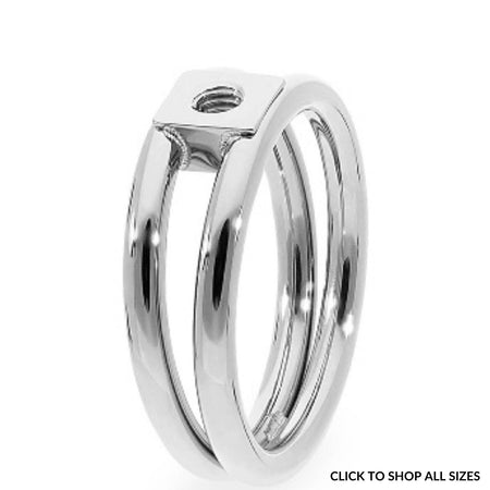 Qudo Roma Ring Band - Silver