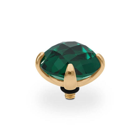 Qudo Seano 13mm Gold Topper - Emerald