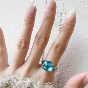 Qudo Seano 13mm Silver Topper - Aqua