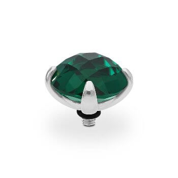 Qudo Seano 13mm Silver Topper - Emerald