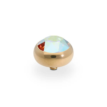 Qudo Sesto 10mm Gold Topper - Crystal Aurora Boreale