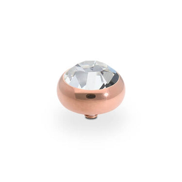 Qudo Sesto 10mm Rose Gold Topper - Clear Crystal