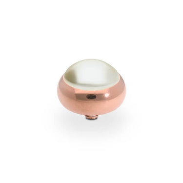 Qudo Sesto 10mm Rose Gold Topper - Cream Pearl