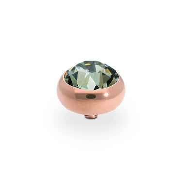 Qudo Sesto 10mm Rose Gold Topper - Black Diamond