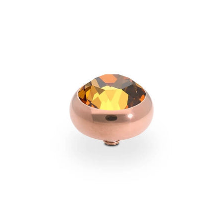 Qudo Sesto 10mm Rose Gold Topper - Light Amber