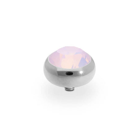 Qudo Sesto 10mm Silver Topper - Rose Opal