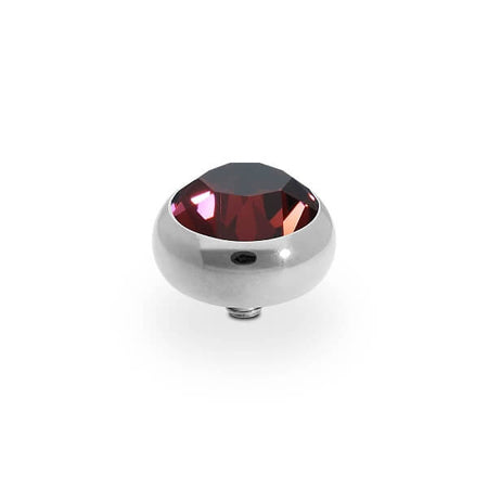 Qudo Sesto 10mm Silver Topper - Burgundy