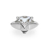 Qudo Stellar 13mm Silver Topper - Clear Crystal