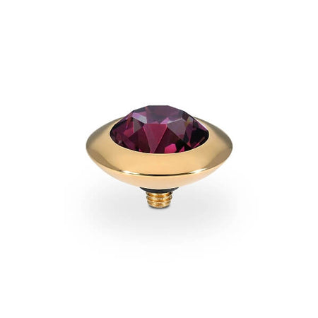 Qudo Tondo 13mm Gold Topper - Amethyst