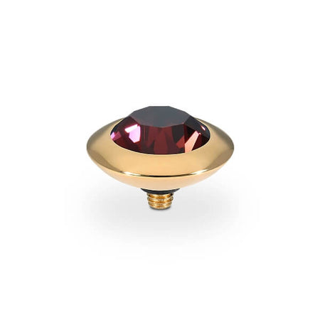 Qudo Tondo 13mm Gold Topper - Burgundy