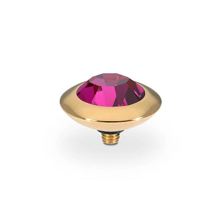 Qudo Tondo 13mm Gold Topper - Fuchsia