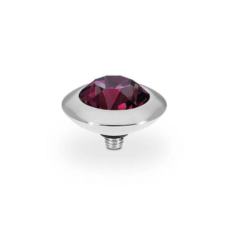 Qudo Tondo 13mm Silver Topper - Amethyst