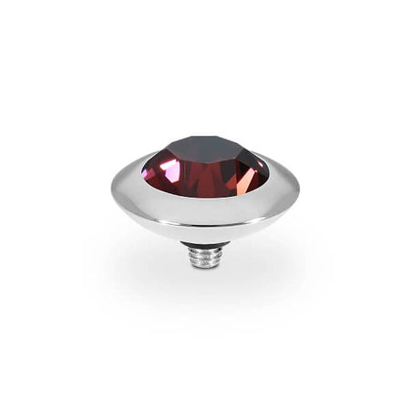 Qudo Tondo 13mm Silver Topper - Burgundy