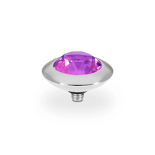purple gemstone on a white background
