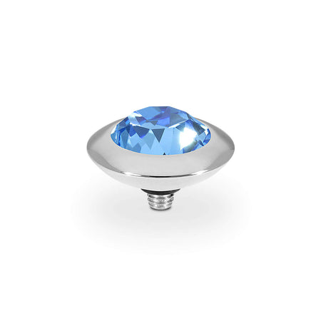 Qudo Tondo 13mm Silver Topper - Ice Blue