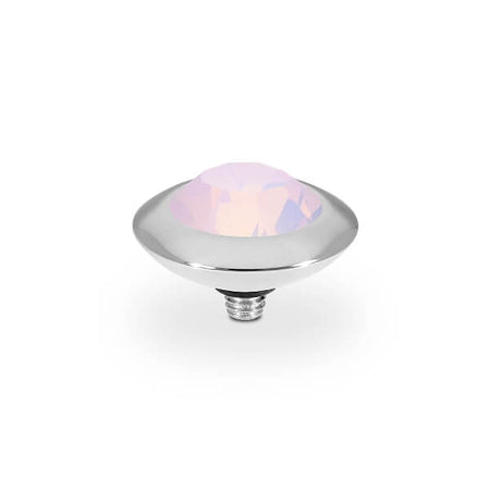 Qudo Tondo 13mm Silver Topper - Rose Opal