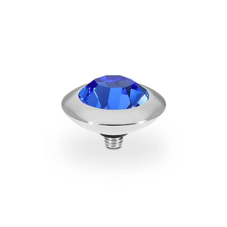 Qudo Tondo 13mm Silver Topper - Sapphire