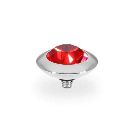 Qudo Tondo 13mm Silver Topper - Scarlet