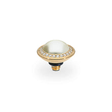 Qudo Tondo 9mm Gold Topper - Cream Pearl