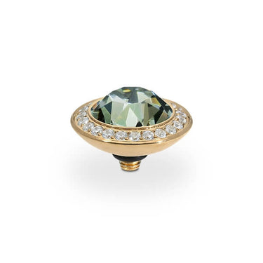 Qudo Tondo Deluxe 13mm Gold Topper - Black Diamond