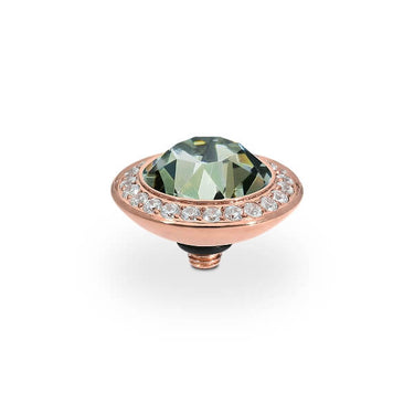 Qudo Tondo Deluxe 13mm Rose Gold Topper - Black Diamond