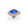 Qudo Tondo Deluxe 13mm Rose Gold Topper - Sapphire