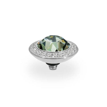 Qudo Tondo Deluxe 13mm Silver Topper - Black Diamond