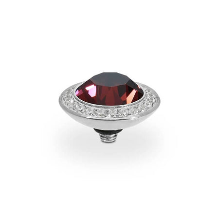 Qudo Tondo Deluxe 13mm Silver Topper - Burgundy