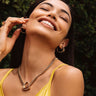 Rebecca Cocktail Gold Large Triangle Necklace - Golden