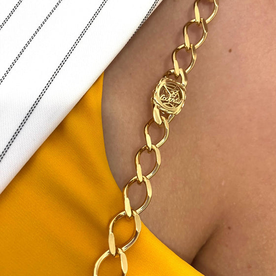 14K Yellow Gold Cuban Link Chain Necklace Pendant Charm: 39885120995397