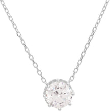 rebecca-diana-silver-clear-crystal-crown-setting-dainty-chain-necklace