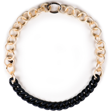 Rebecca Diva Gold & Black Curb Link Necklace