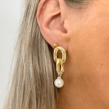 rebecca-diva-gold-chunky-oval-link-pearl-drop-earrings
