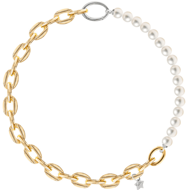 rebecca-diva-gold-chunky-oval-link-pearl-necklace