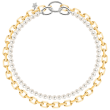 rebecca-diva-gold-link-pearl-double-necklace