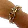 rebecca-diva-two-tone-smooth-oval-link-textured-link-bracelet